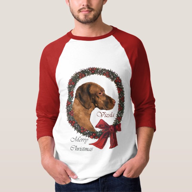 T-shirt Vizsla Christmas Gifts (Frente)