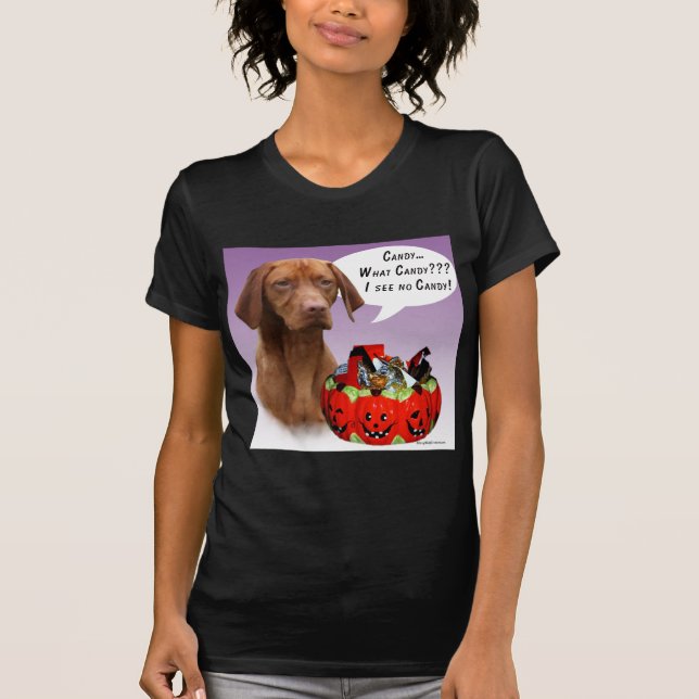 T-shirt Vizsla Halloween Candy (Frente)
