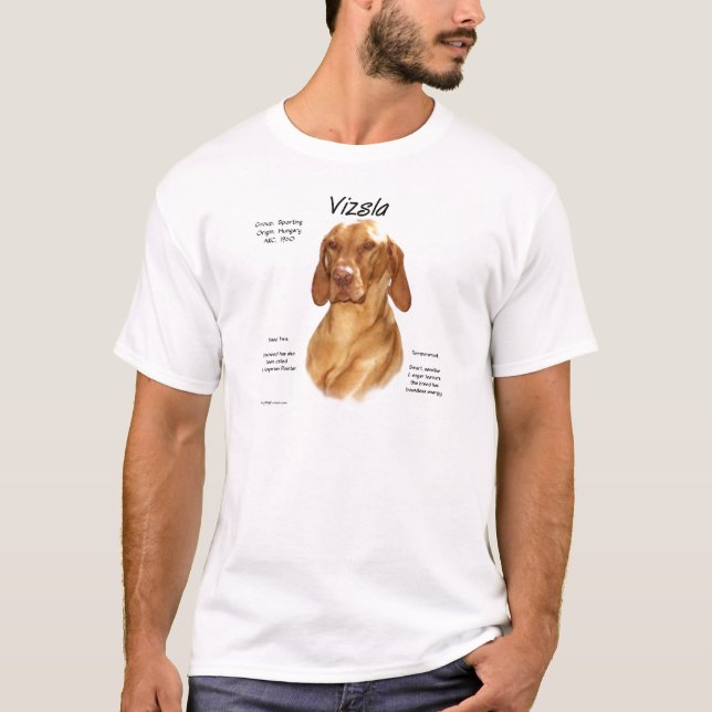 T-shirt Vizsla History Design (Frente)