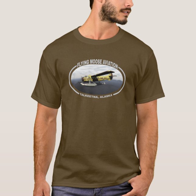 T-shirt Voando Moose Aviation de Havilland DH3-C Otter (Frente)