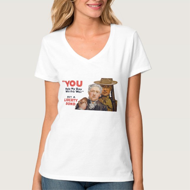 T-shirt Você ajuda meu garoto a ganhar a guerra (Frente)