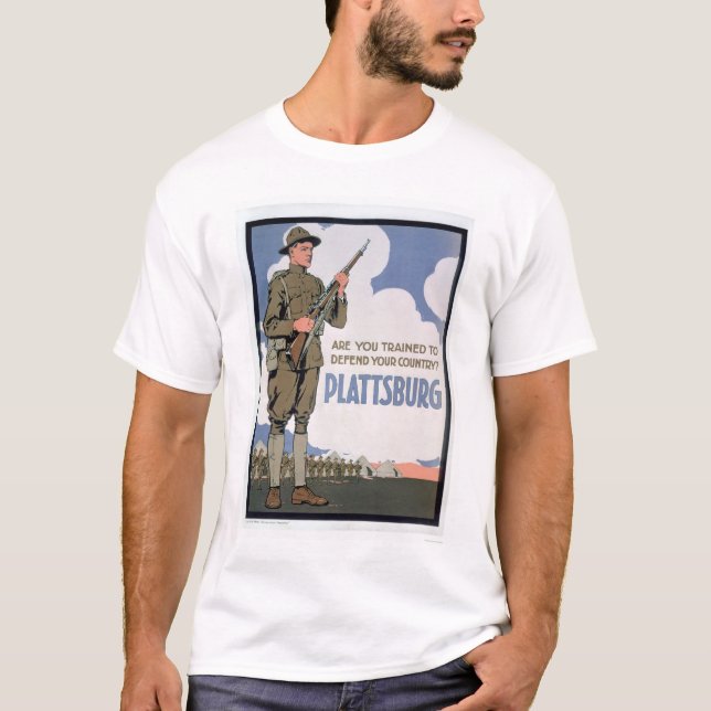 T-shirt Você é treinado para defender? (US02066) (Frente)