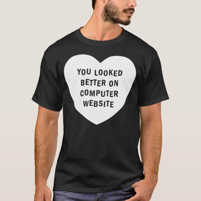 T-shirt VOCÊ OLHOU MELHOR no branco do WEB SITE do (Frente)