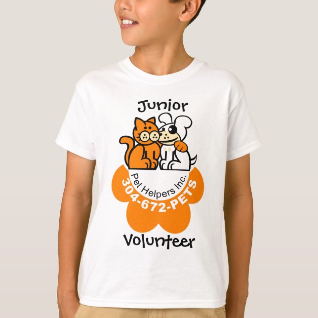 T-shirt voluntário do júnior (Frente)