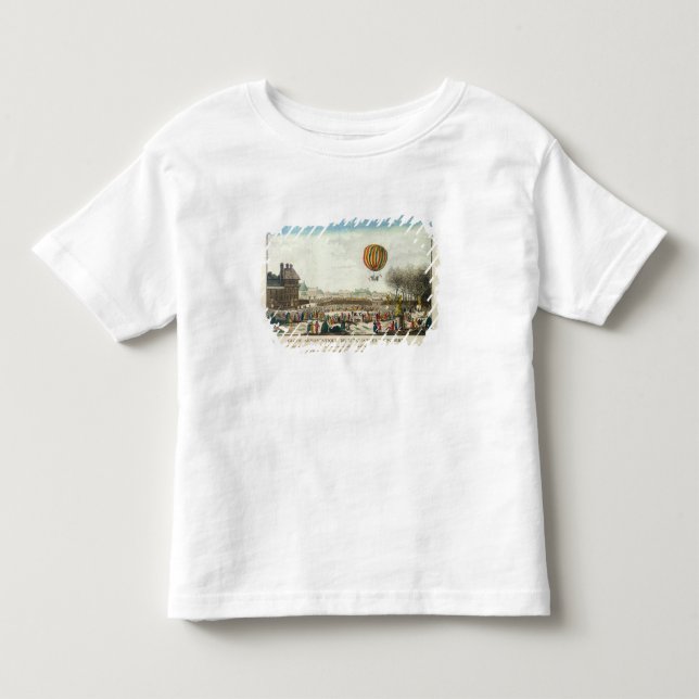 T-shirt Vôo de Jacques Charles e de Nicholas Robert (Frente)