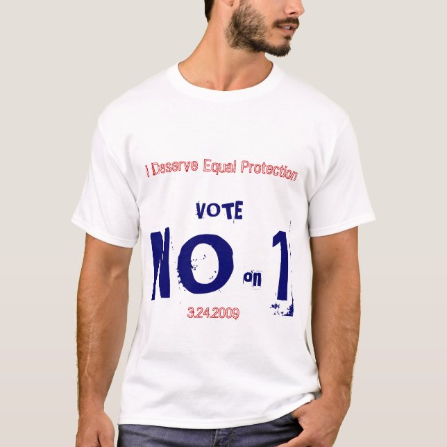 T-shirt Vote não em 1 (Frente)