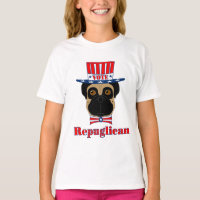 Vote rePUGlican Engraçado no Chapéu Azul Vermelho