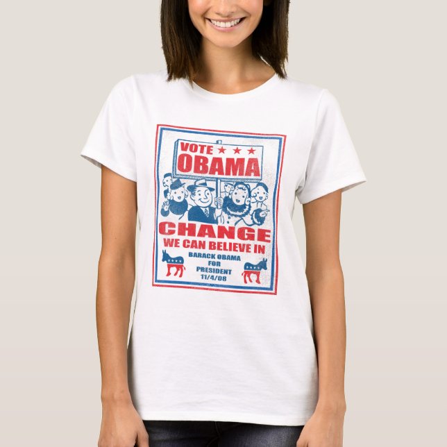 T-shirt Voto Obama '08 (Frente)