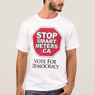 T-shirt Voto para a democracia - pare medidores espertos