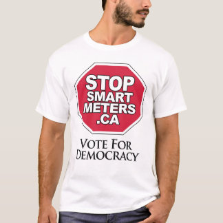 T-shirt Voto para a democracia - pare medidores espertos