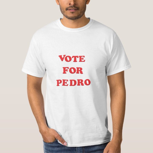 T-SHIRT VOTO PARA PEDRO - TRAJE DO DIA DAS BRUXAS (Frente)