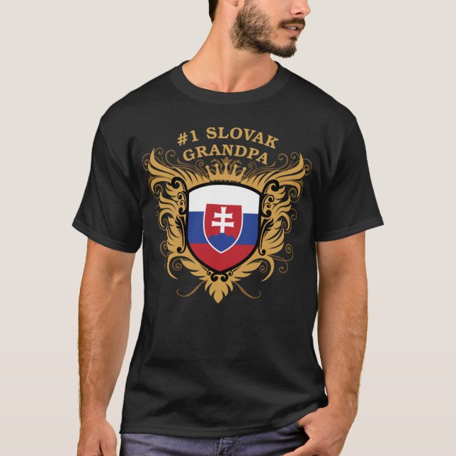 T-shirt Vovô eslovaco do número um (Frente)