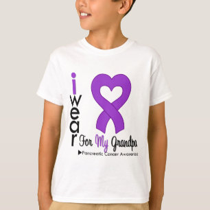 T-shirt Vovô roxo do apoio da fita do câncer de pâncrea