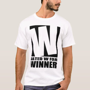 T-shirt W avaliado para o vencedor