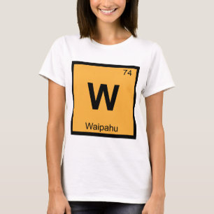 T-shirt W - Waipahu Havaí Símbolo da Tabela Periódica de Q