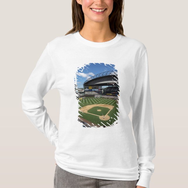 T-shirt WA, Seattle, Safeco Field, basebol dos Mariners (Frente)