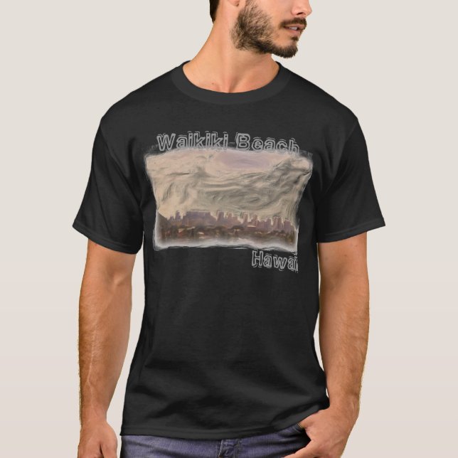 T-shirt Waikiki Beach cara Hawaii (Frente)