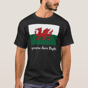 T-shirt Wales - bandeira de Cymru Am Byth