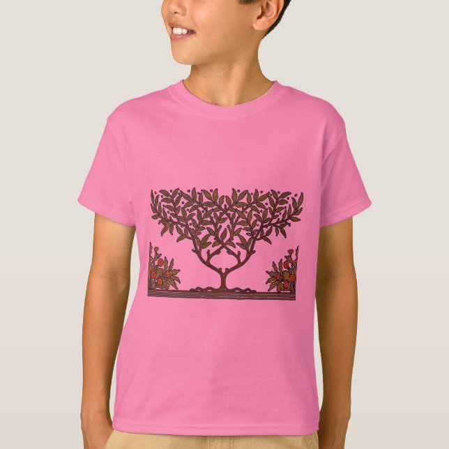 T-shirt Wallpaper Floral William Morris Tree Frieze (Frente)