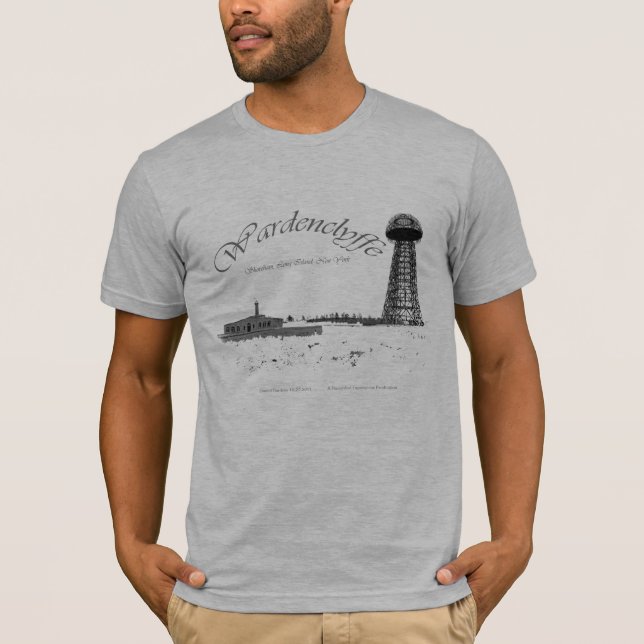 T-shirt Wardenclyffe-Nikola Pwer Tesla-Sem fio (Frente)