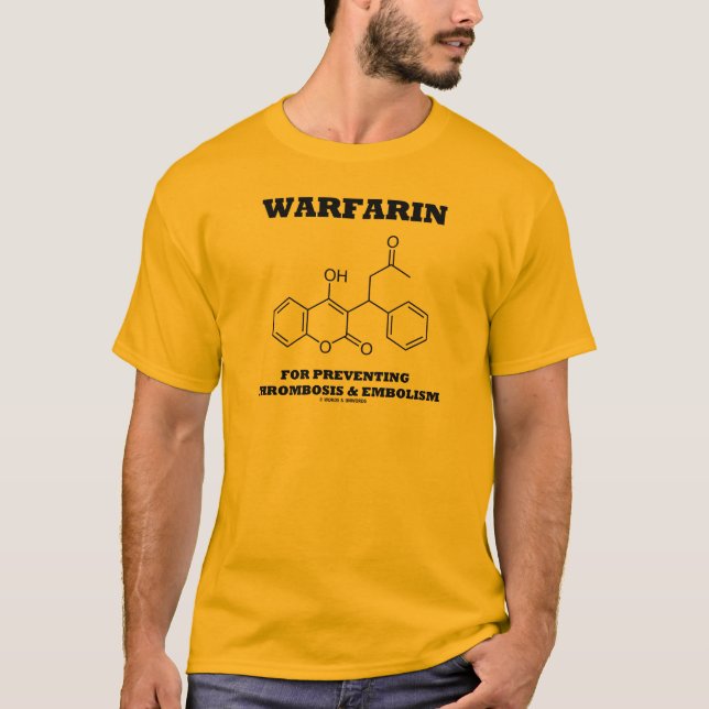 T-shirt Warfarin para impedir a trombose & o embolismo (Frente)