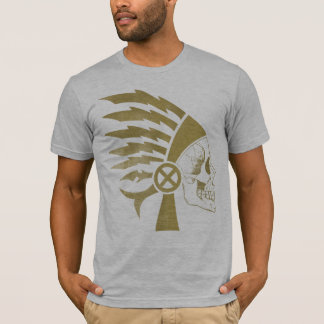 T-shirt Warrior Skull gold