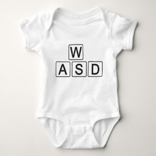T-shirt WASD que aprende cedo