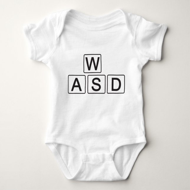 T-shirt WASD que aprende cedo (Frente)