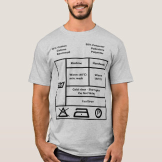 T-shirt Washing label