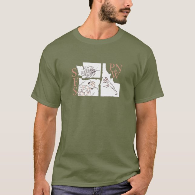 T-Shirt washington E oregon P idaho T (Frente)