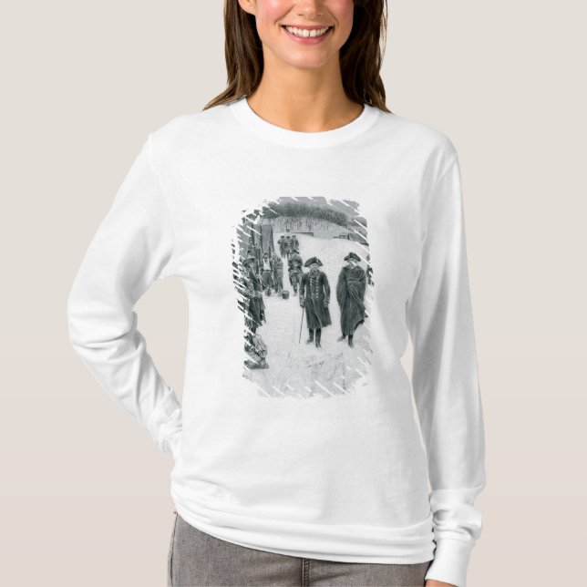 T-shirt Washington e Steuben na forja do vale (Frente)