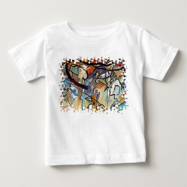 T-shirt Wassily Kandinsky - Composição Cinco Abstrato (Frente)