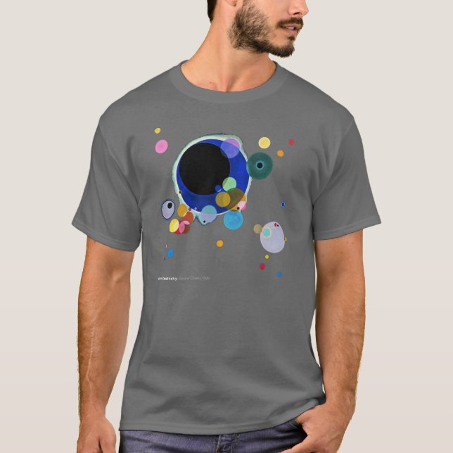 T-shirt Wassily Kandinsky, diversos círculos (Frente)