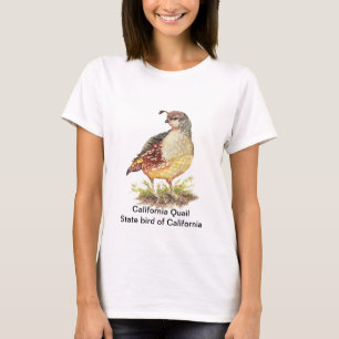 T-shirt Watercolor California Quail State