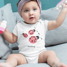 T-shirt Watercolor Ladybug Lovebug Baby Bodaito