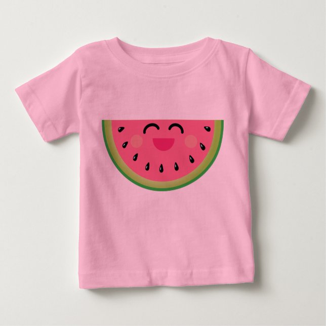T-shirt Watermelon Kawaii Baby Tee (Frente)