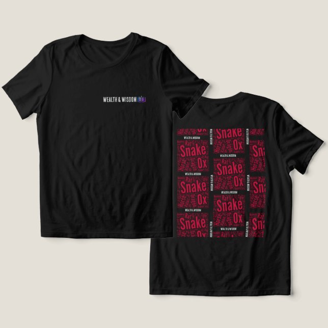 T-Shirt Wealth and Wisdom (Design Frente e Verso)