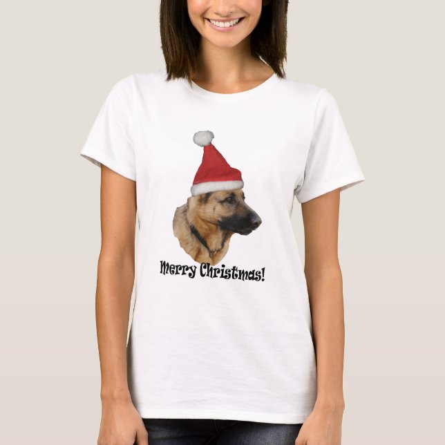T-Shirt Weihnachten "Schäferhund" (Frente)