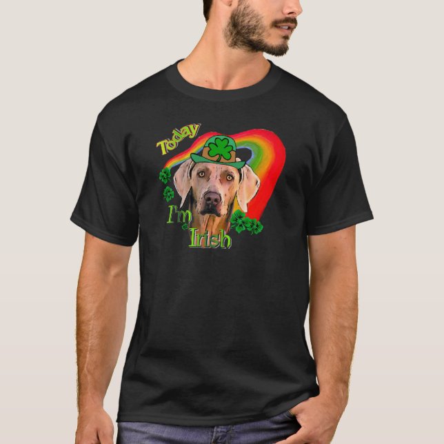 T-shirt Weimaraner Saint Patricks (Frente)