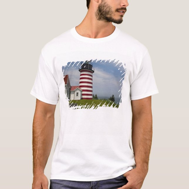 T-shirt West Quoddy Head Lighthouse State Park é o (Frente)