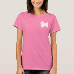 T-shirt Westie bonito - montanhas Terrier branco