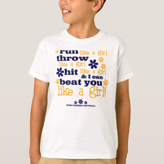 T-shirt WH gostam de um softball da menina