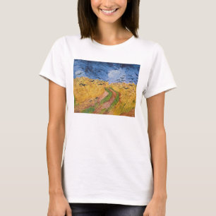 T-shirt Wheatfield com corvos, 1890 de Vincent van Gogh
