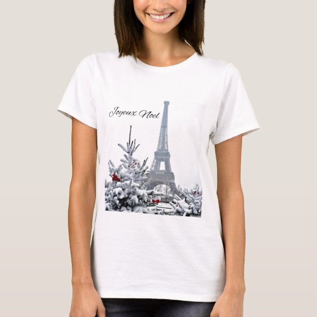 T-shirt White Christmas francês (Frente)