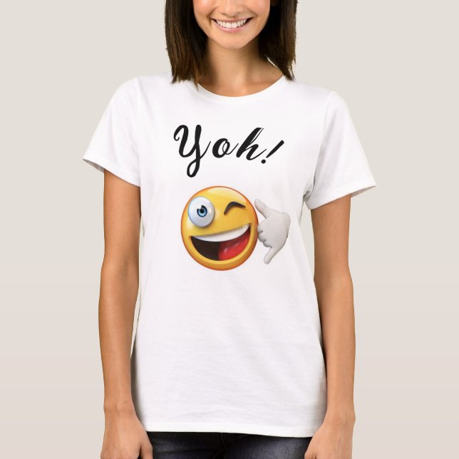 T-Shirt White Emoji, Yoh! (Frente)