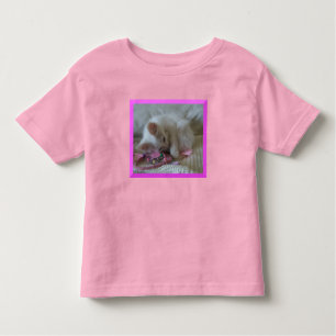 T-Shirt White Kitten Toddler