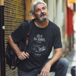 T-Shirt White Simple Old School Speed