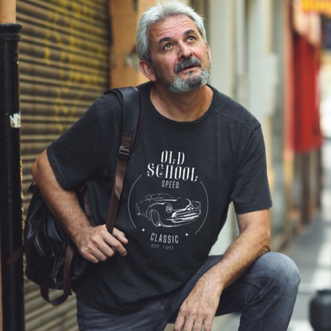 T-Shirt White Simple Old School Speed (Criador carregado)