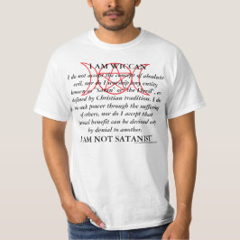 T-shirt Wiccan, Não Satanista