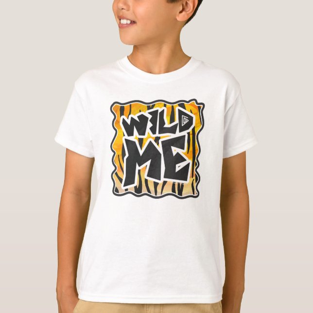 T-shirt Wild Me Tiger Orange and Black (Frente)